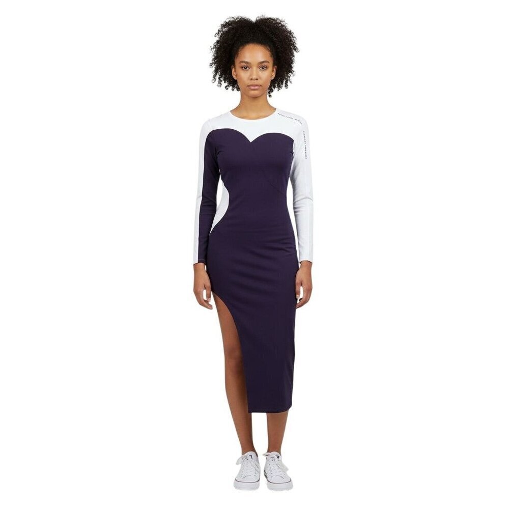 Feng Chen Wang X Converse Super Rare Colorblock Plum White Midi Dress Size M